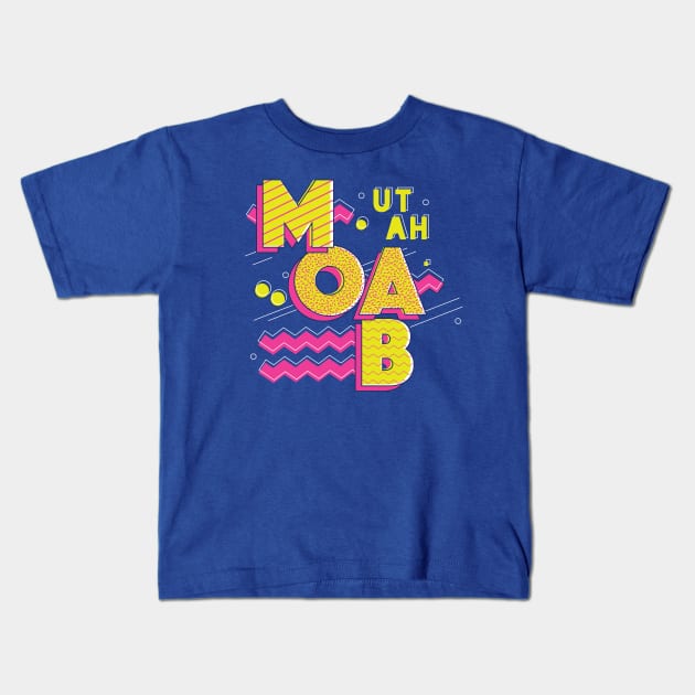 Retro 90s Moab, Utah Kids T-Shirt by SLAG_Creative